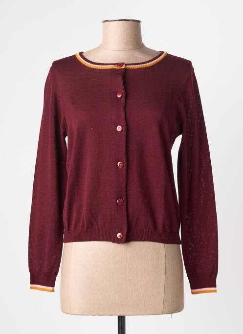 Gilet manches longues coupe cintrée violet NIU femme