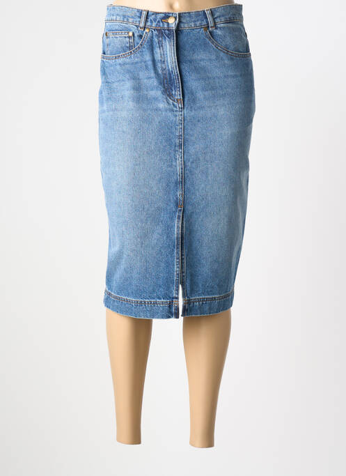 Jupe mi-longue taille normale bleu TINSELS femme