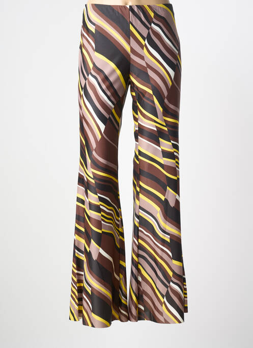 Pantalon large tissage popeline taille normale marron MALIPARMI femme