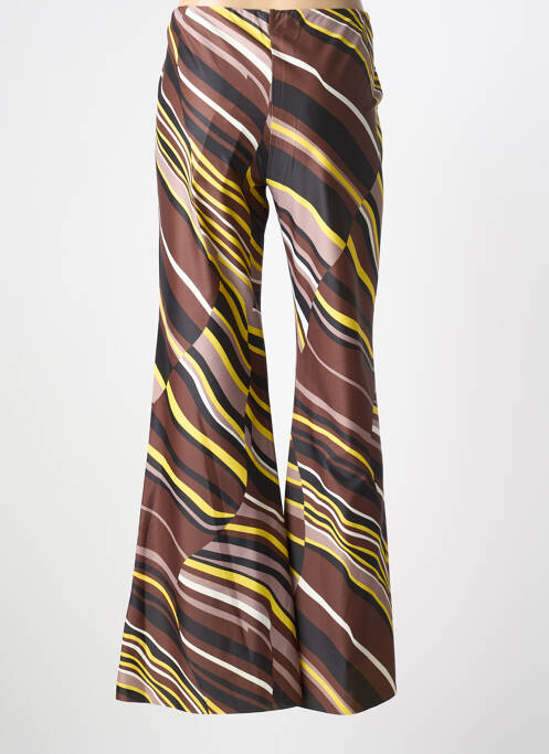 Pantalon large tissage popeline taille normale marron MALIPARMI femme