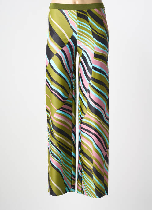 Pantalon large tissage popeline taille normale vert MALIPARMI femme