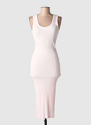 Robe mi-longue sans manche sans manche rose LA PETITE FRANCAISE femme