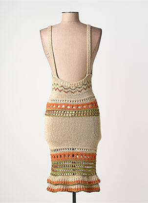 Robe mi-longue sans manche sans manche beige PHO FIRENZE femme