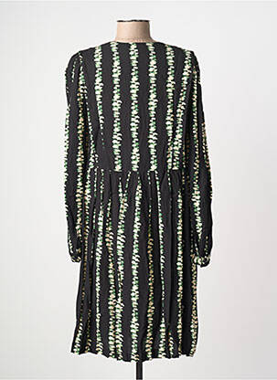 Robe mi-longue coupe fluide manches longues noir LA PETITE FRANCAISE femme