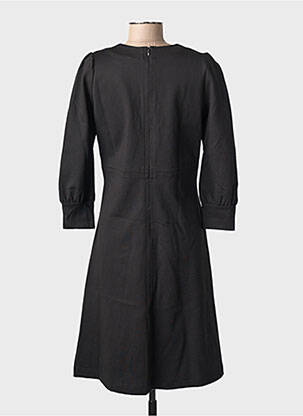 Robe mi-longue manches longues manches longues noir SUMMUM femme