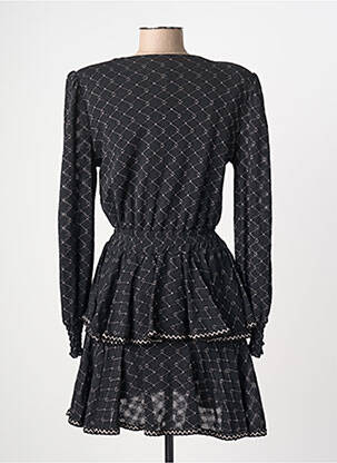 Robe mi-longue coupe fluide manches longues noir PHO FIRENZE femme