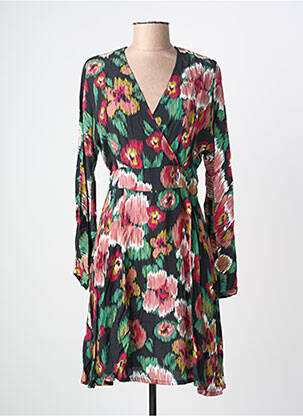 Robe mi-longue coupe fluide manches longues noir LA PETITE FRANCAISE femme