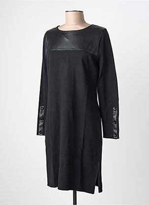 Robe mi-longue manches longues manches longues noir ODEMAI femme