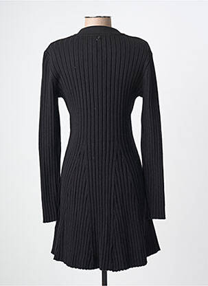 Robe mi-longue manches longues manches longues noir DIXIE femme