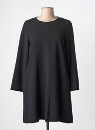 Robe mi-longue manches longues manches longues noir DIXIE femme