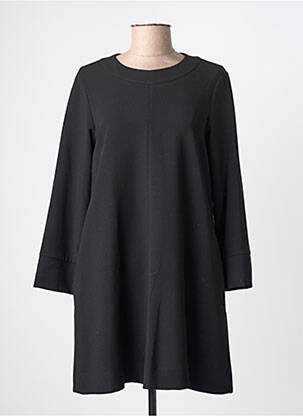 Robe mi-longue manches longues manches longues noir DIXIE femme