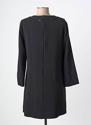 Robe mi-longue manches longues manches longues noir DIXIE femme