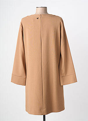 Robe mi-longue manches longues manches longues beige DIXIE femme