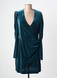 Robe mi-longue manches longues manches longues bleu JANE WOOD femme