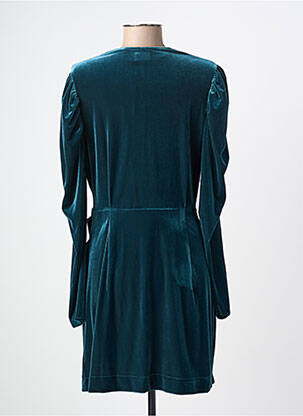 Robe mi-longue manches longues manches longues bleu JANE WOOD femme