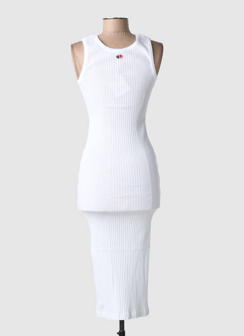 Robe mi-longue sans manche sans manche blanc LA PETITE FRANCAISE femme