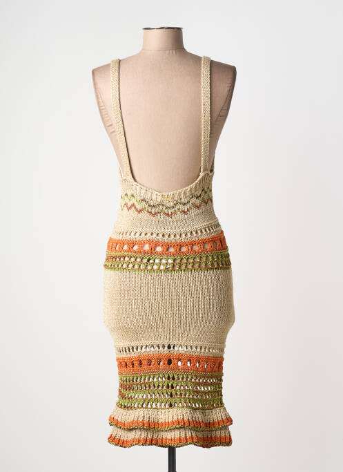 Robe mi-longue sans manche sans manche beige PHO FIRENZE femme