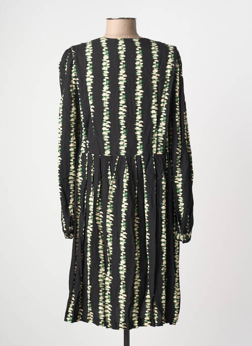 Robe mi-longue coupe fluide manches longues noir LA PETITE FRANCAISE femme
