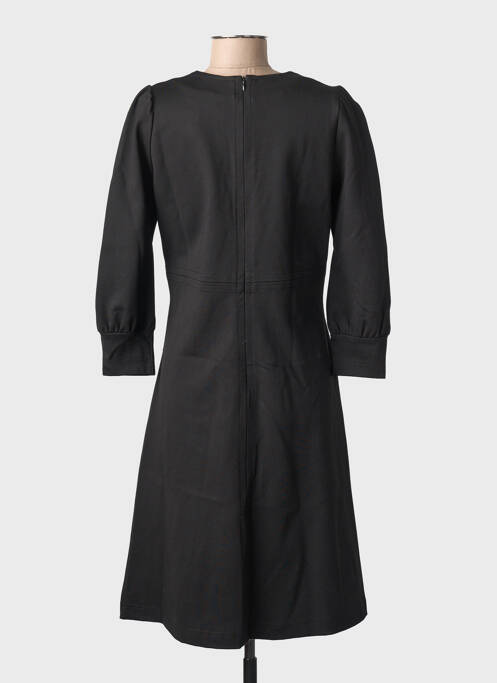 Robe mi-longue manches longues manches longues noir SUMMUM femme