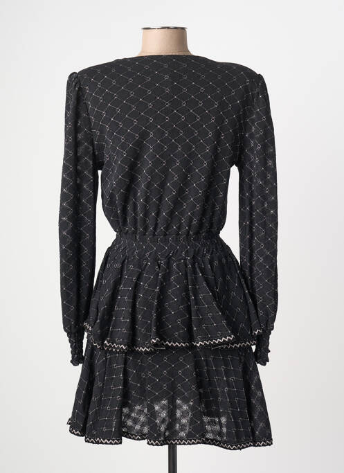 Robe mi-longue coupe fluide manches longues noir PHO FIRENZE femme