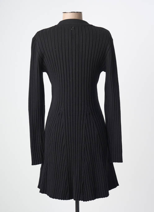 Robe mi-longue manches longues manches longues noir DIXIE femme