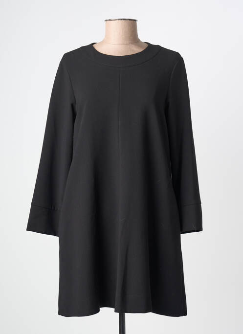 Robe mi-longue manches longues manches longues noir DIXIE femme