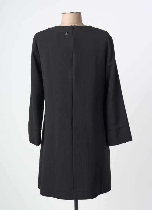 Robe mi-longue manches longues manches longues noir DIXIE femme