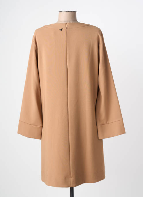 Robe mi-longue manches longues manches longues beige DIXIE femme