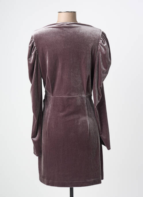 Robe mi-longue manches longues manches longues gris JANE WOOD femme
