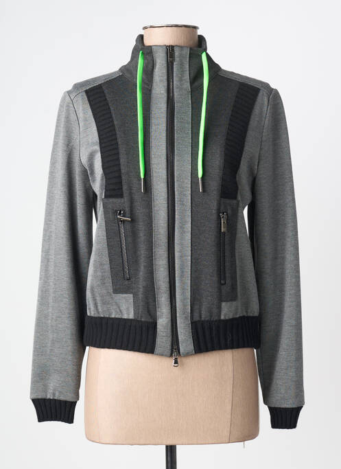 Veste casual poignets poignets élastiqués gris TRICOT CHIC homme