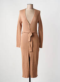 Robe mi-longue manches longues manches longues marron LA PETITE FRANCAISE femme