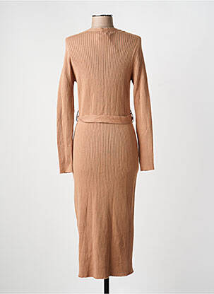 Robe mi-longue manches longues manches longues marron LA PETITE FRANCAISE femme
