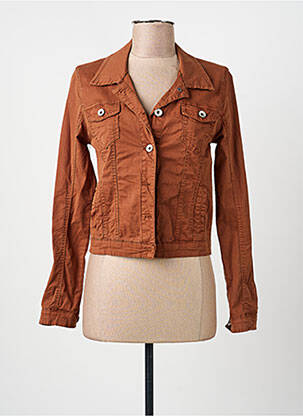 Veste casual col chemisier marron NINETTE femme