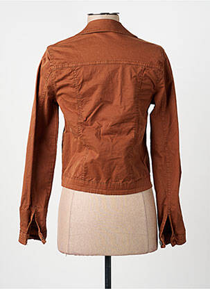 Veste casual col chemisier marron NINETTE femme