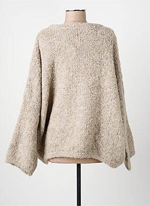 Pull coupe droite manches longues beige SUMMUM femme