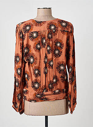 Chemisier coupe cintrée manches longues orange LA PETITE FRANCAISE femme