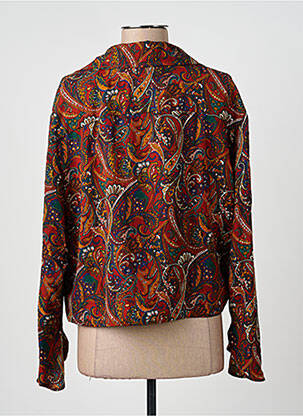 Chemisier imprimé fantaisie manches longues marron BELAIR femme