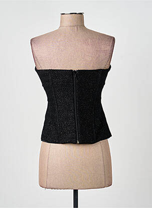 Top coupe cintrée sans manche noir PHO FIRENZE femme