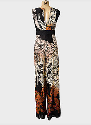 Combi-pantalon coupe fluide manches courtes noir ELEONORA AMADEI femme