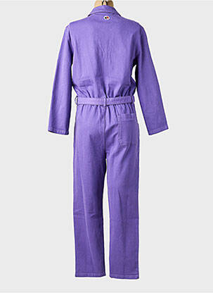 Combi-pantalon col chemisier manches longues violet LA PETITE FRANCAISE femme
