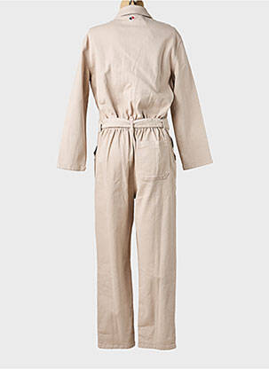 Combi-pantalon col chemisier manches longues beige LA PETITE FRANCAISE femme