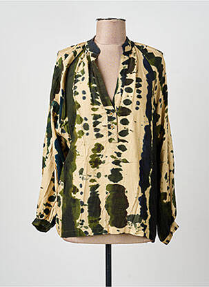 Blouse tissage popeline manches longues beige LA PETITE FRANCAISE femme