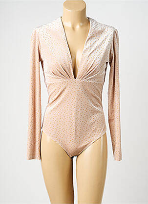 Body stretch manches longues beige JANE WOOD femme