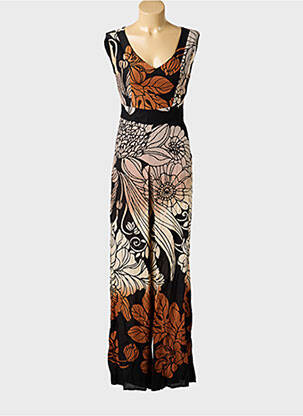 Combi-pantalon coupe fluide manches courtes noir ELEONORA AMADEI femme