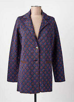 Veste casual coupe droite bleu MALIPARMI femme