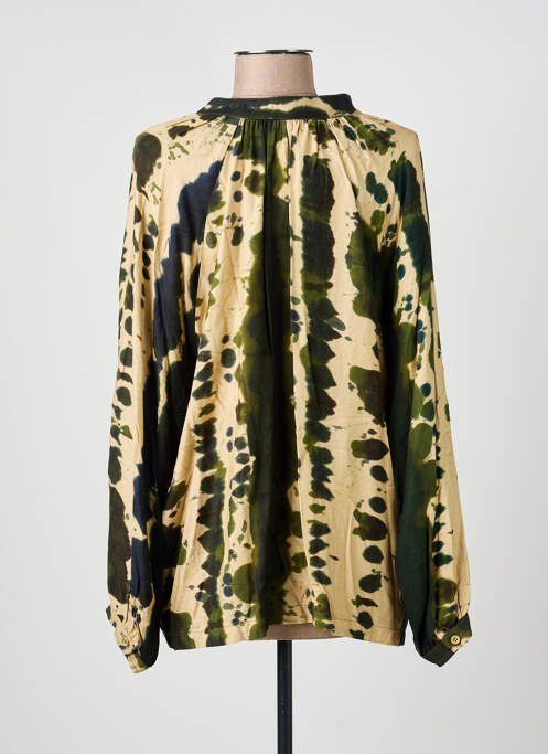 Blouse tissage popeline manches longues beige LA PETITE FRANCAISE femme