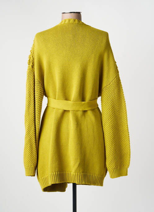 Gilet manches longues coupe cintrée vert BEL AIR femme