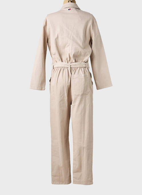 Combi-pantalon col chemisier manches longues beige LA PETITE FRANCAISE femme