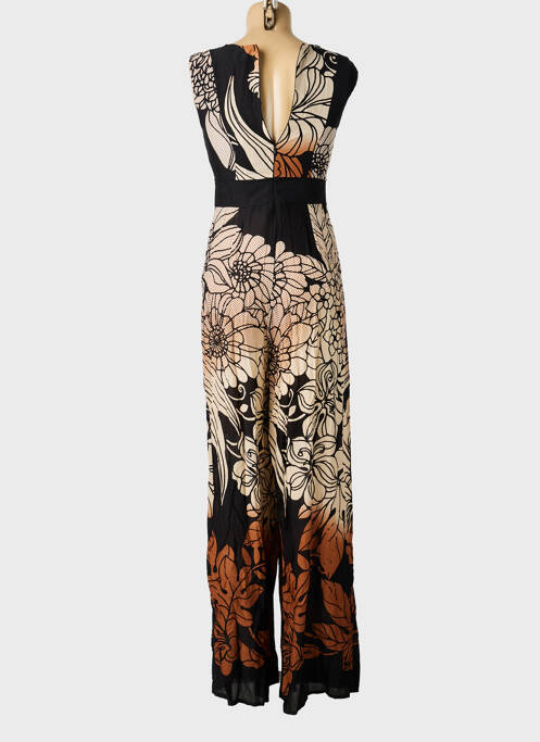 Combi-pantalon coupe fluide manches courtes noir ELEONORA AMADEI femme