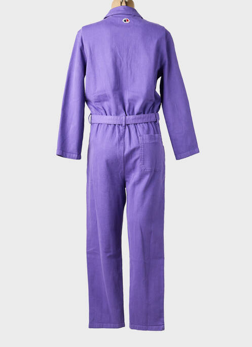 Combi-pantalon col chemisier manches longues violet LA PETITE FRANCAISE femme
